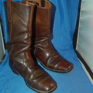 Frye Campus Boots Vintage 1970s Dark Brown Leather